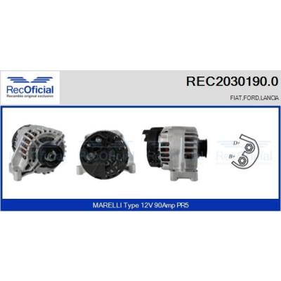 Alternatore RECOFICIAL REC2030190.0