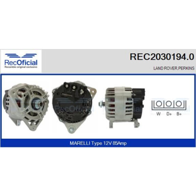 Alternatore RECOFICIAL REC2030194.0
