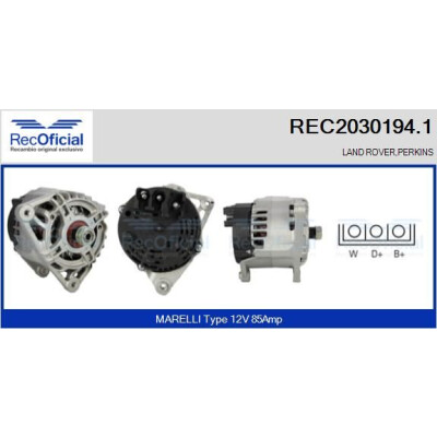 Alternatore RECOFICIAL REC2030194.1