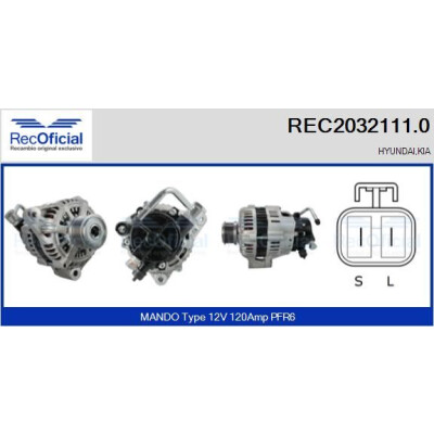 Alternatore RECOFICIAL REC2032111.0