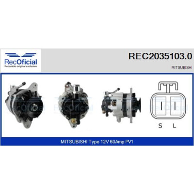 Alternatore RECOFICIAL REC2035103.0