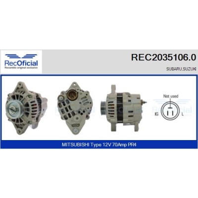 Alternatore RECOFICIAL REC2035106.0