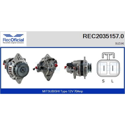 Alternatore RECOFICIAL REC2035157.0