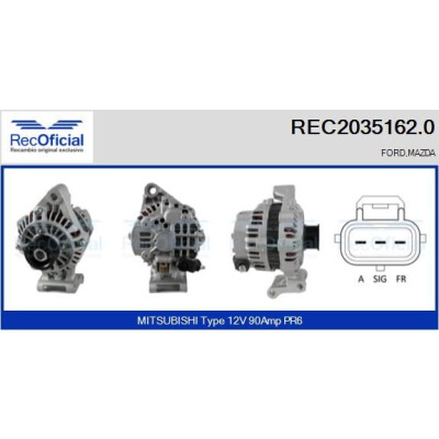Alternatore RECOFICIAL REC2035162.0