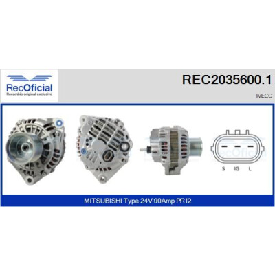 Alternatore RECOFICIAL REC2035600.1