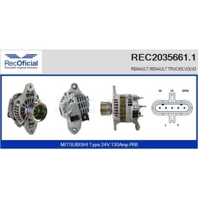 Alternatore RECOFICIAL REC2035661.1
