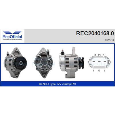 Alternatore RECOFICIAL REC2040168.0