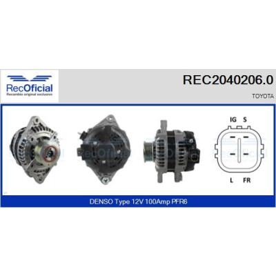 Alternatore RECOFICIAL REC2040206.0