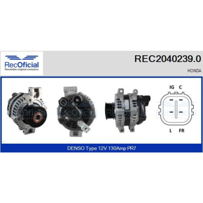 Alternatore RECOFICIAL REC2040239.0