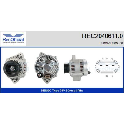 Alternatore RECOFICIAL REC2040611.0