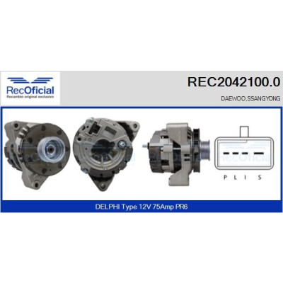 Alternatore RECOFICIAL REC2042100.0