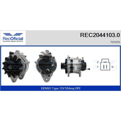 Alternatore RECOFICIAL REC2044103.0