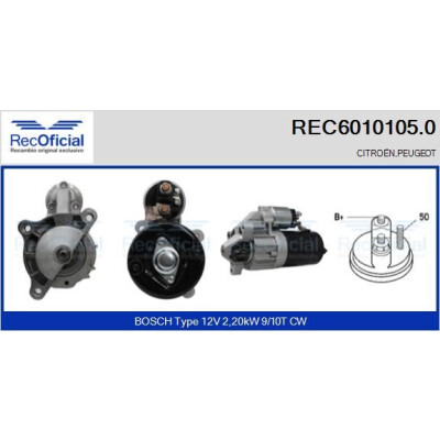 Motorino di avviamento RECOFFICIAL REC6010105.0