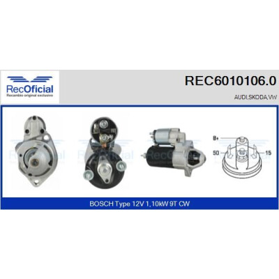 Motorino di avviamento RECOFFICIAL REC6010106.0