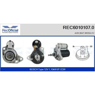 Motorino di avviamento RECOFFICIAL REC6010107.0
