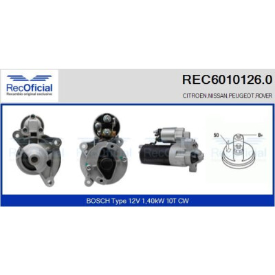 Motorino di avviamento RECOFICIAL REC6010126.0