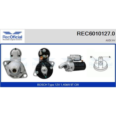 Motorino di avviamento RECOFICIAL REC6010127.0