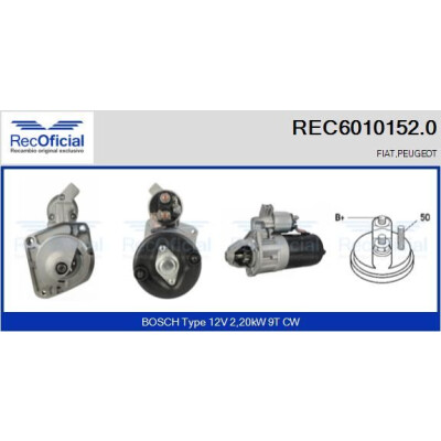 Motorino di avviamento RECOFICIAL REC6010152.0