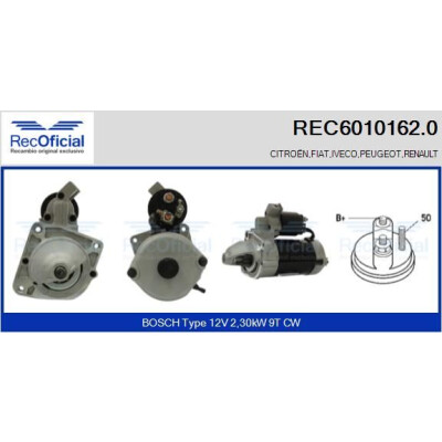 Motorino di avviamento RECOFICIAL REC6010162.0