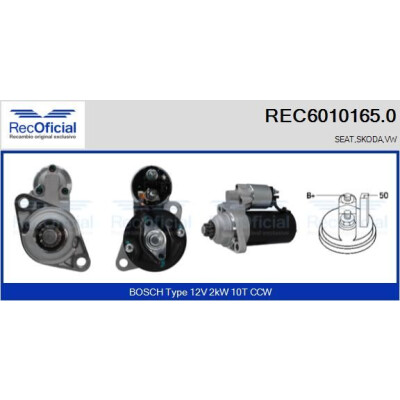 Motorino di avviamento RECOFFICIAL REC6010165.0