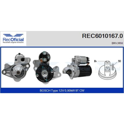 Motorino di avviamento RECOFFICIAL REC6010167.0