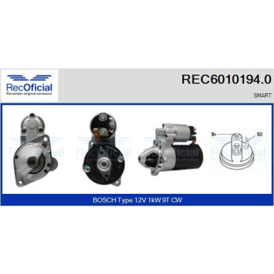 Motorino di avviamento RECOFFICIAL REC6010194.0