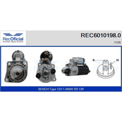 Motorino di avviamento RECOFFICIAL REC6010198.0