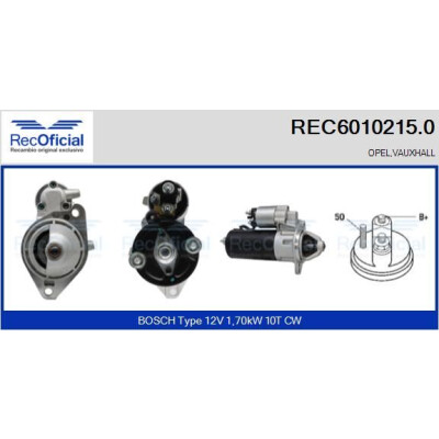 Motorino di avviamento RECOFFICIAL REC6010215.0
