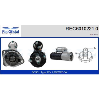 Motorino di avviamento RECOFICIAL REC6010221.0