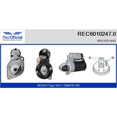 Motorino di avviamento RECOFICIAL REC6010247.0