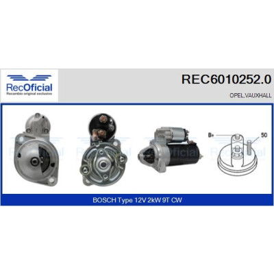 Motorino di avviamento RECOFICIAL REC6010252.0