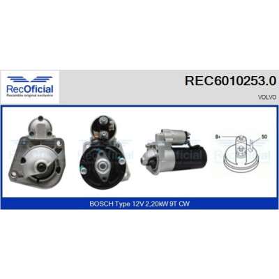 Motorino di avviamento RECOFICIAL REC6010253.0