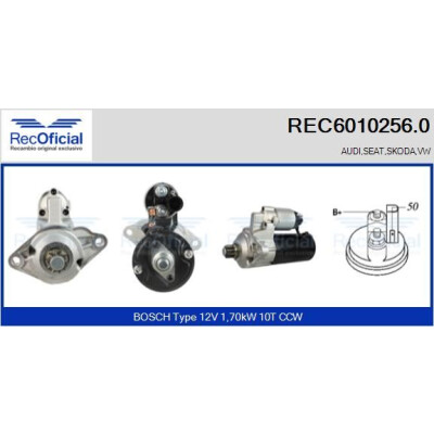 Motorino di avviamento RECOFICIAL REC6010256.0