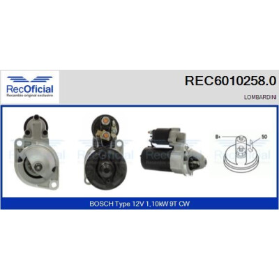 Motorino di avviamento RECOFICIAL REC6010258.0
