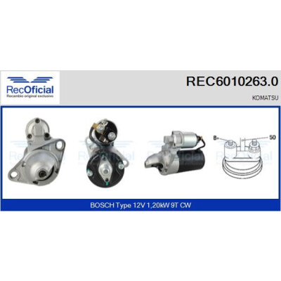 Motorino di avviamento RECOFICIAL REC6010263.0