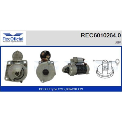 Motorino di avviamento RECOFICIAL REC6010264.0