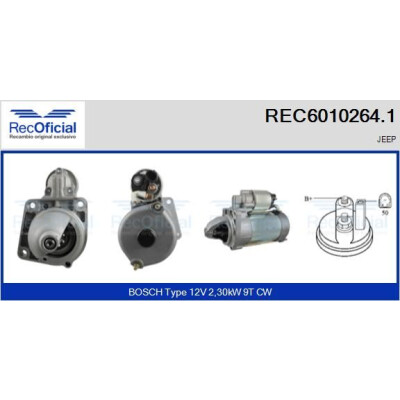 Motorino di avviamento RECOFICIAL REC6010264.1