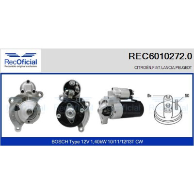 Motorino di avviamento RECOFICIAL REC6010272.0