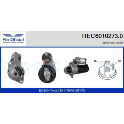 Motorino di avviamento RECOFICIAL REC6010273.0