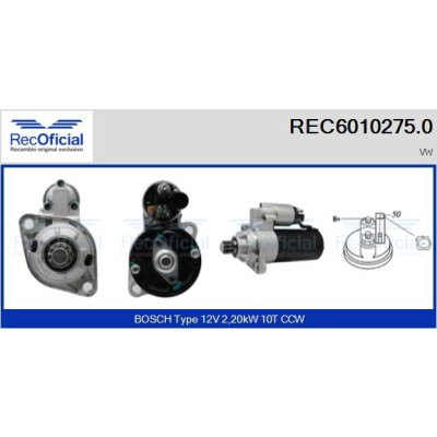 Motorino di avviamento RECOFICIAL REC6010275.0