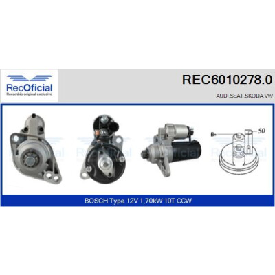 Motorino di avviamento RECOFICIAL REC6010278.0