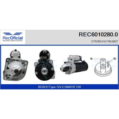 Motorino di avviamento RECOFICIAL REC6010280.0