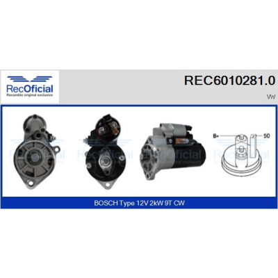 Motorino di avviamento RECOFFICIAL REC6010281.0