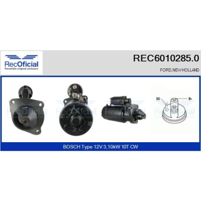 Motorino di avviamento RECOFICIAL REC6010285.0