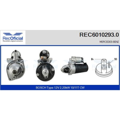 Motorino di avviamento RECOFFICIAL REC6010293.0