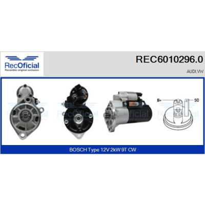 Motorino di avviamento RECOFICIAL REC6010296.0