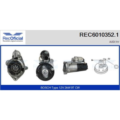 Motorino di avviamento RECOFICIAL REC6010352.1