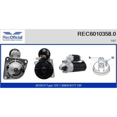 Motorino di avviamento RECOFICIAL REC6010358.0