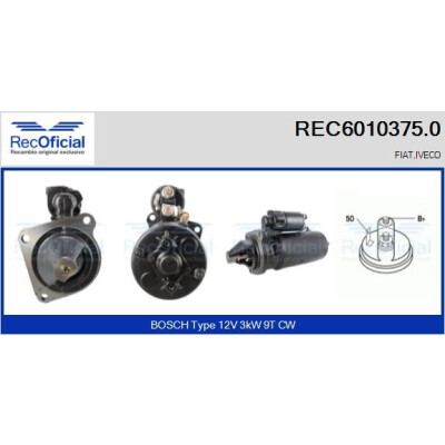 Motorino di avviamento RECOFFICIAL REC6010375.0