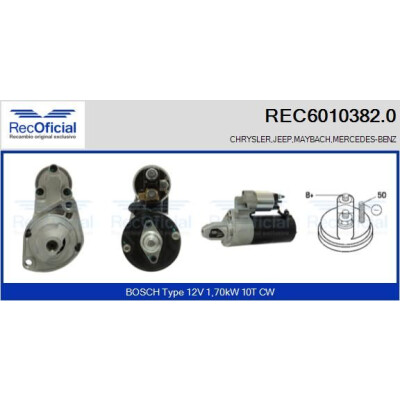 Motorino di avviamento RECOFICIAL REC6010382.0